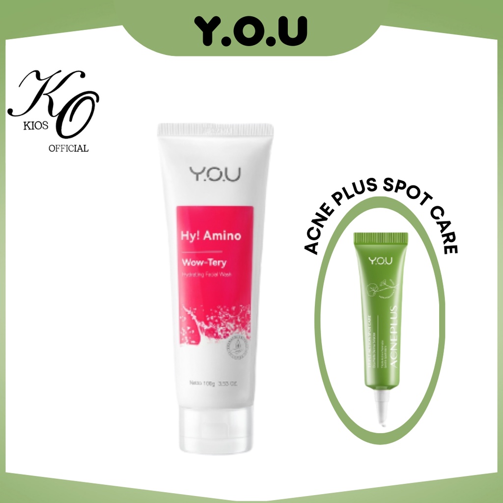 You Bundle Set Acne Plus Spot Care &amp; Hy Amino Facial Wash Anti Acne | Hydrating | Bye Byeterial | Brightening | Oil Control