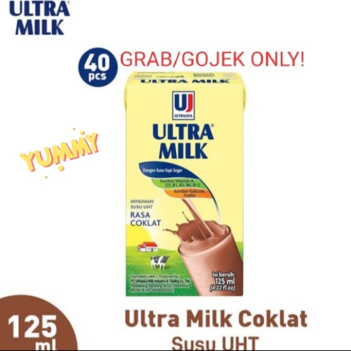 

(BISA COD) Susu Ultra 125ml 125 ml Coklat Cokelat 1dus=40pcs Grab Gojek Only