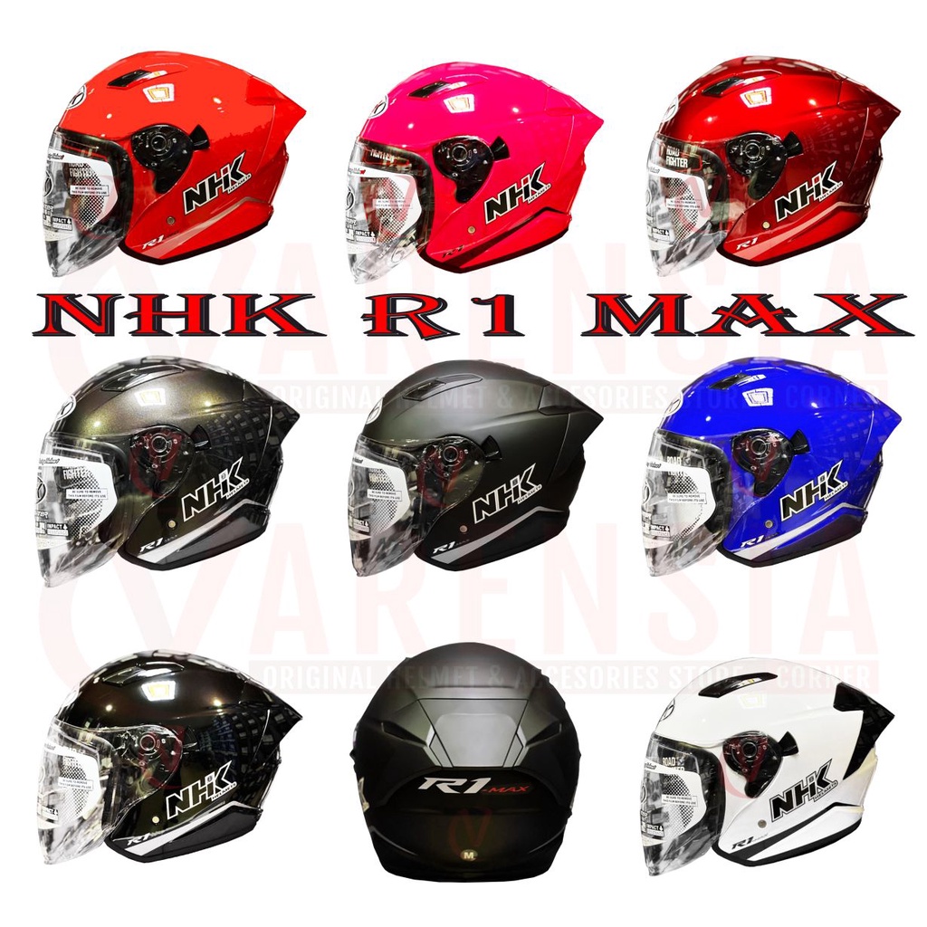 Jual HELM NHK R1 MAX LONG SPOILER DOUBLE VISOR MICROLOCK ORIGINAL NHK