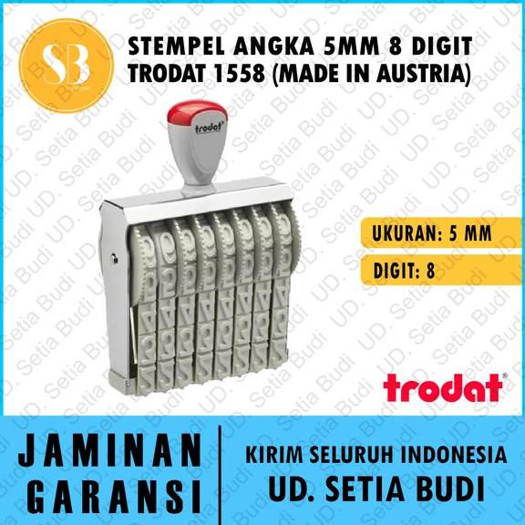 

Terlaris Stempel Angka 5mm 8 Digit Trodat 1558 Made in Austria Termurah
