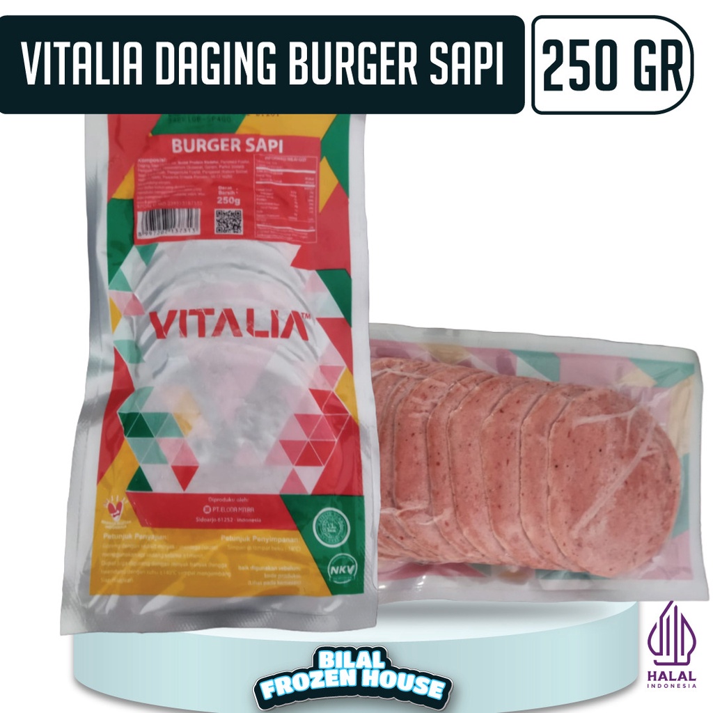 

Vitalia Burger Sapi - Daging Sapi Burger - 250gr - 280gr