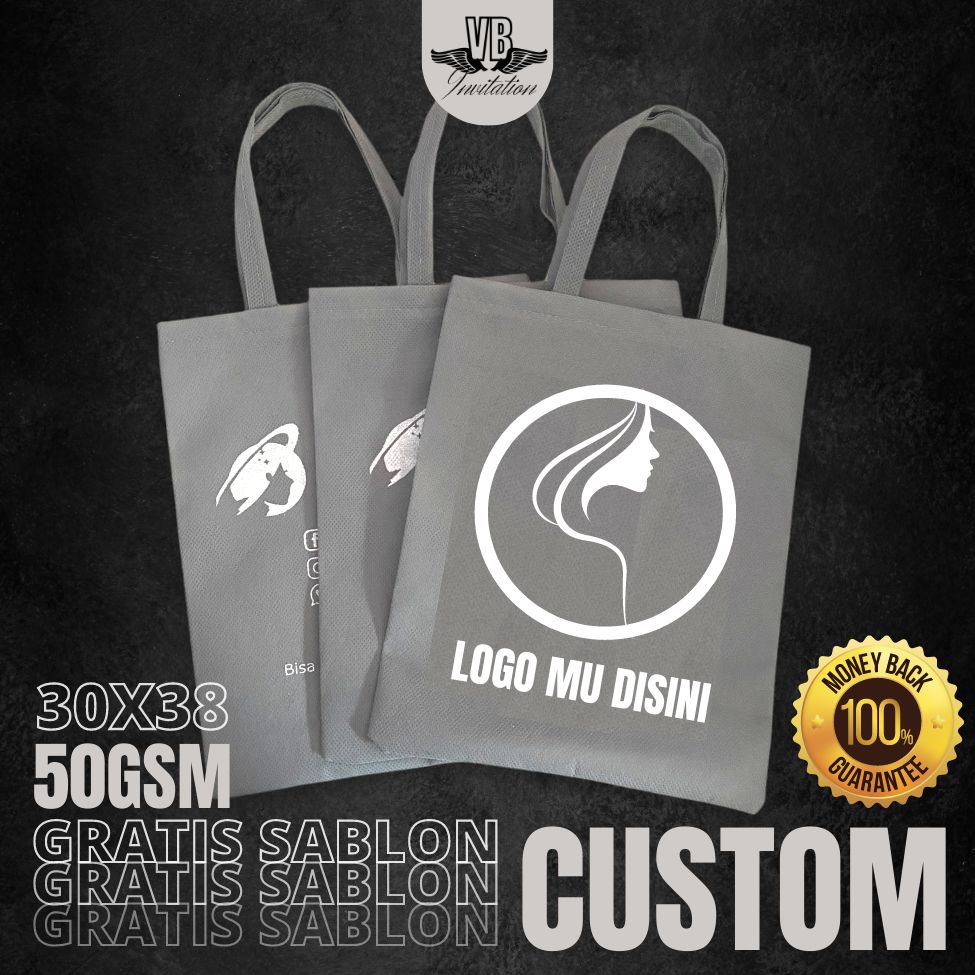

TAS SPUNBOND FREE CUSTOM SABLON DESAIN SENDIRI COCOK UNTUK OLSHOP PROMOSI TOKO SKINCARE GOODIEBAG ULTAH WEDDING KHITAN TERMURAH TERLARIS DI SHOPEE F30.38 50GSM