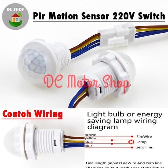 Saklar Otomatis Sensor Gerak /Pir Motion Sensor Detector 220V Ac 220 V