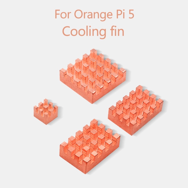 Btsg Perfect Heatsink Kit Untuk Orange Pi5 Cooling Pad Motherboard Radiator Tembaga/Aluminium Heatsink 4PCS/Set