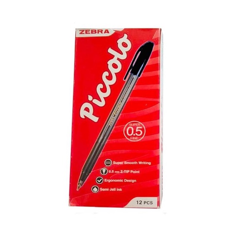 

Zebra Piccolo Semi Gel 0.5Mm Black Set 12 gram33 Segera Beli