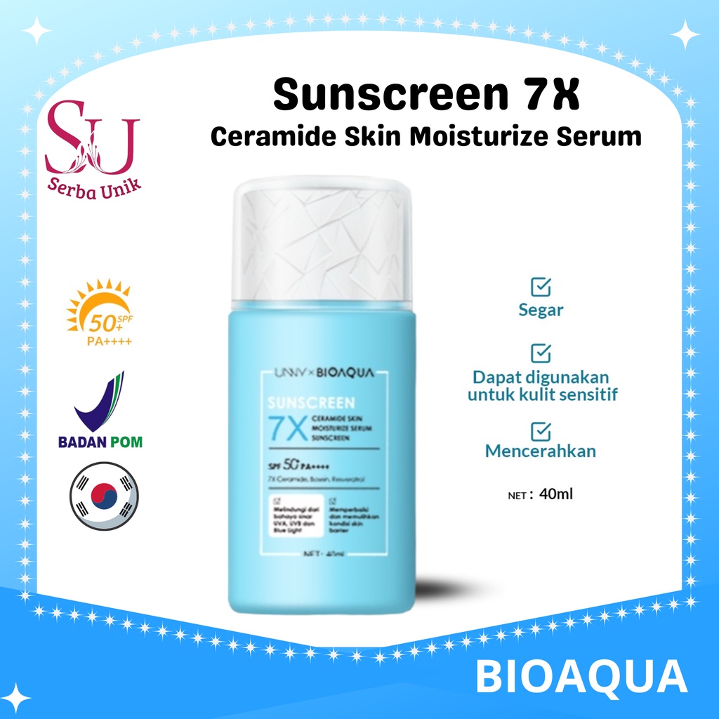 Bioaqua 7X Ceramide Skin Moisturize Serum Sunscreen SPF 50 PA++++ 40ml