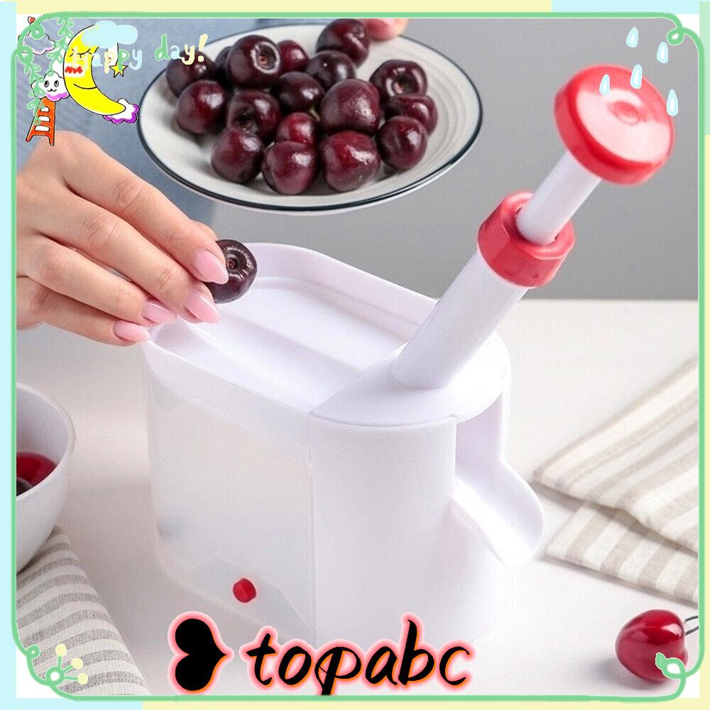 Top Cherry Pitter Untuk Buah Alat Dapur Dengan Wadah Alas Hisap Cherry Olive Stoner Remover