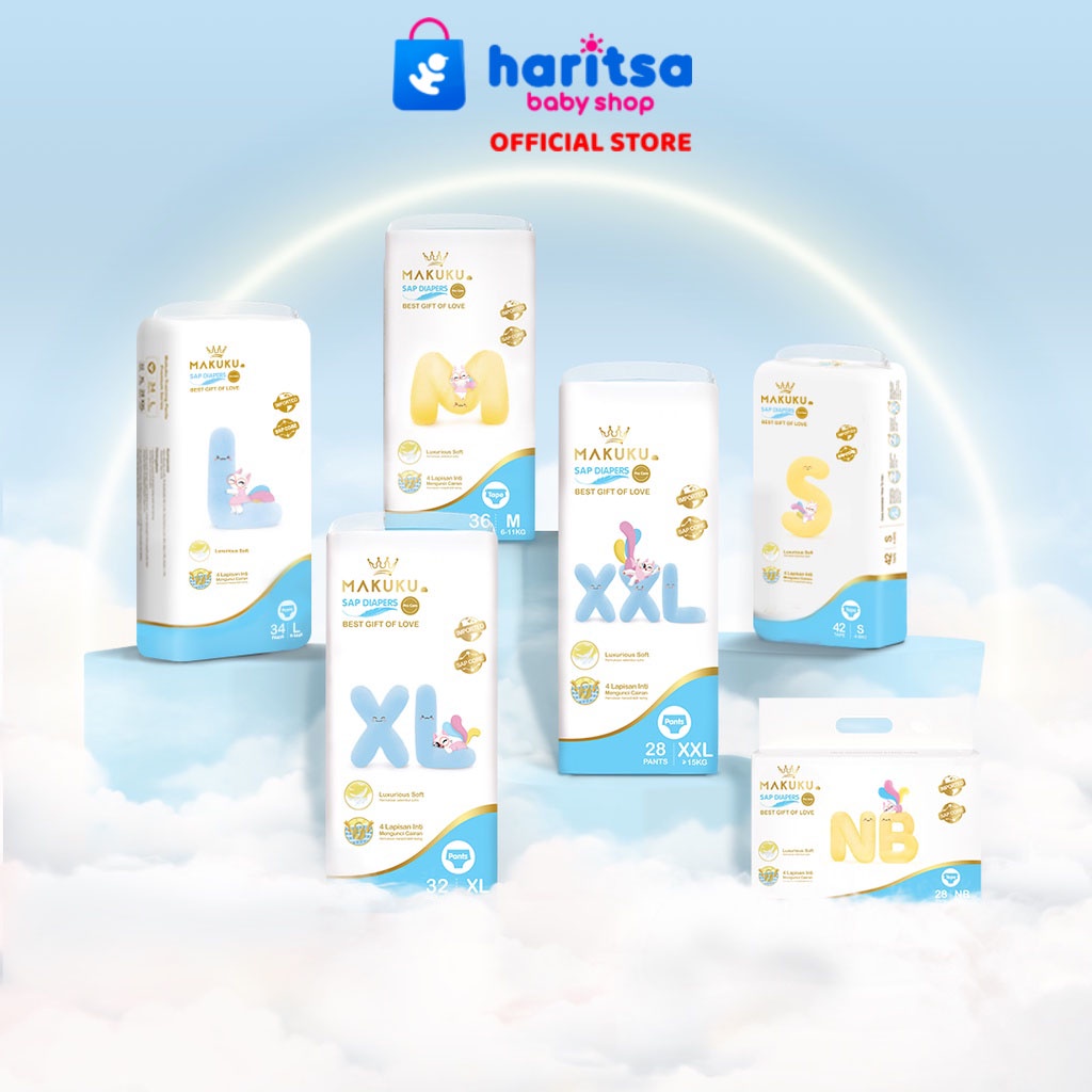 Makuku Sap Diapers Premium ProCare Tape - Popok Perekat Anak Bayi