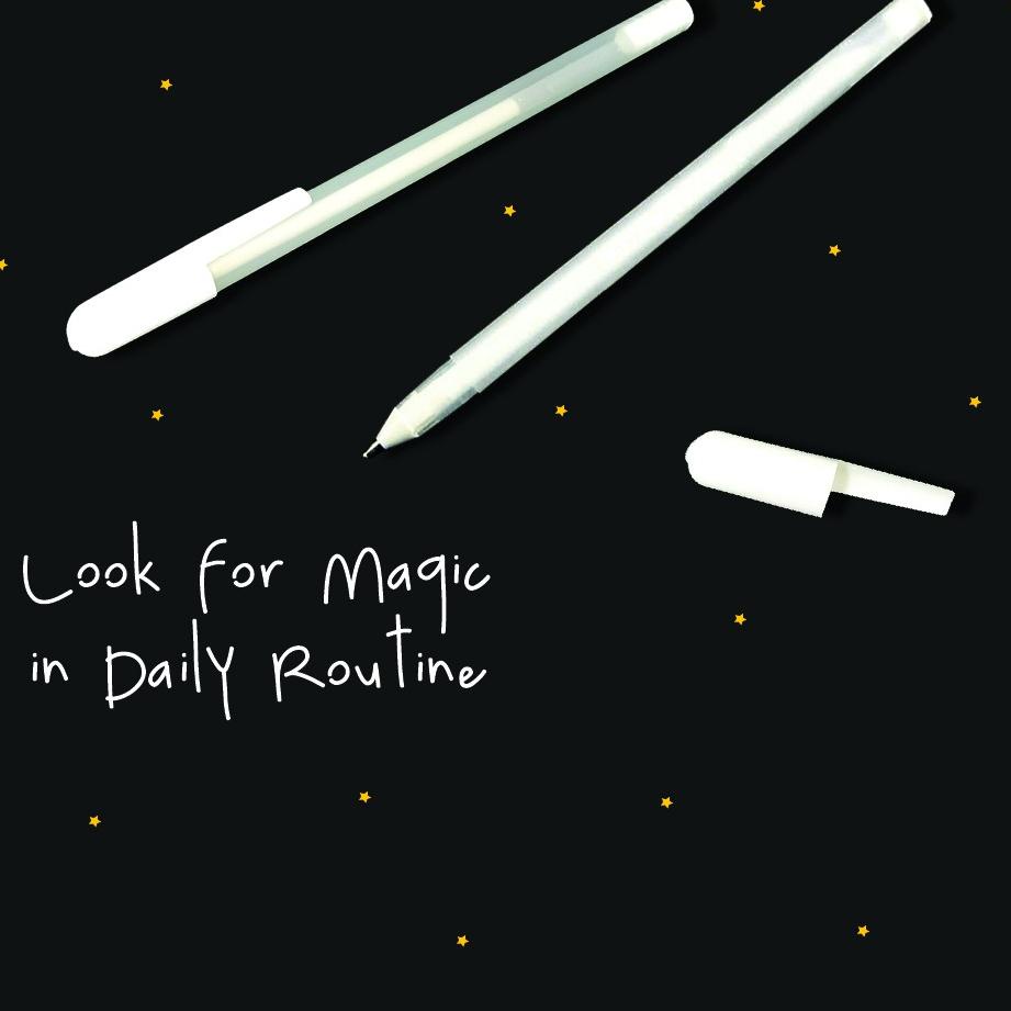 

エ Sakura Style Gelly Roll Gel Pen 0.8 mm White Tinta Putih ろ