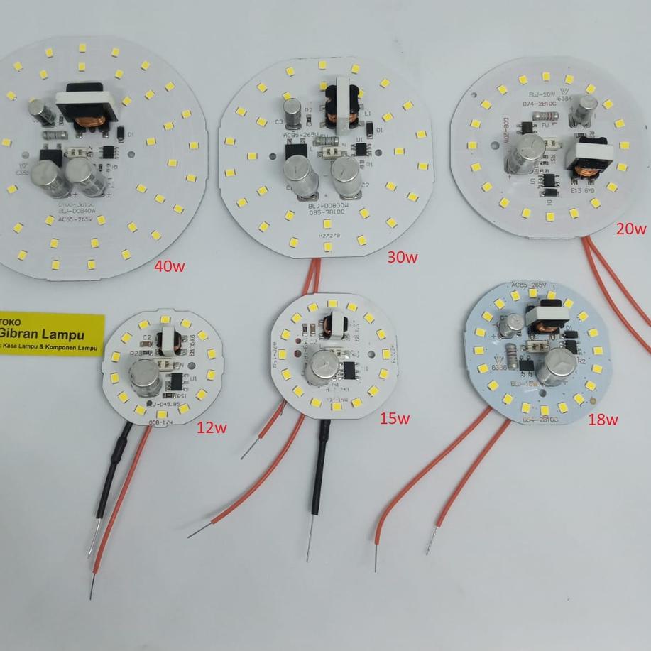 ORIGINAL% PCB LED AC Super Plus Trafo (ACR) - DOB Mata LED AC dengan Kabel Soket - Modul Lampu LED