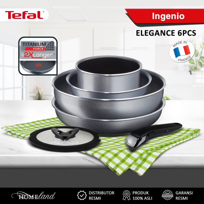 Tefal Ingenio Elegance - Wajan Panci Set Anti Lengket