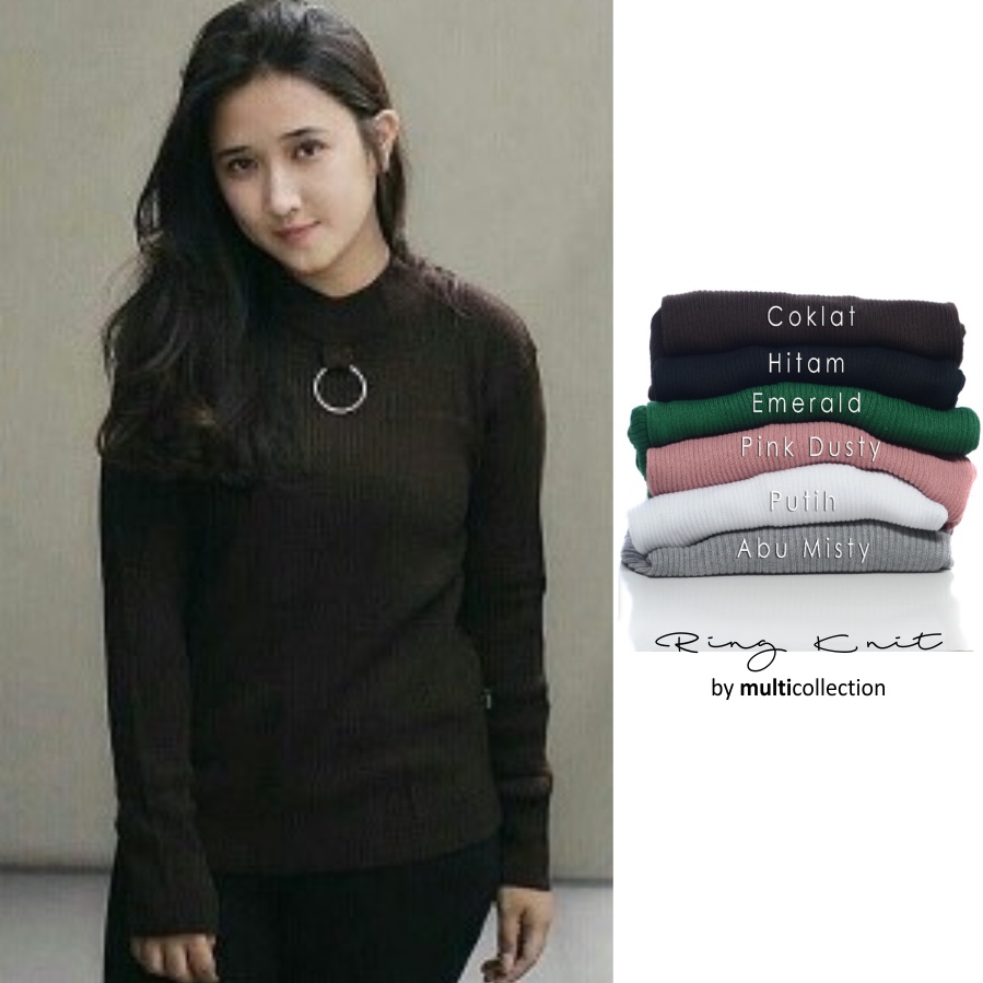 RING KNIT / MANSET RAJUT /  ATASAN RAJUT WANITA / BAJU RAJUT WANITA DEWASA