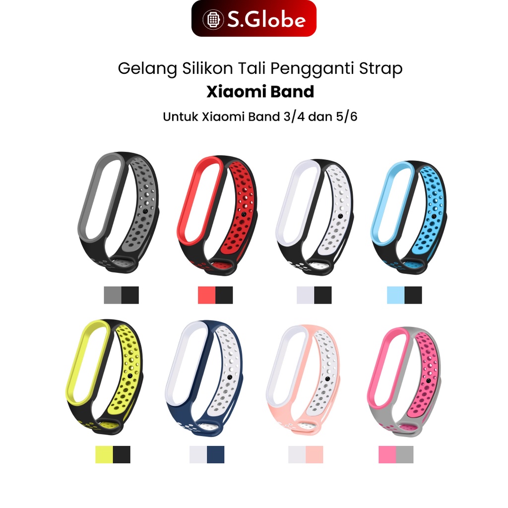 Tali Xiaomi Band 3 4 5 6 Miband Sports Silicone Strap