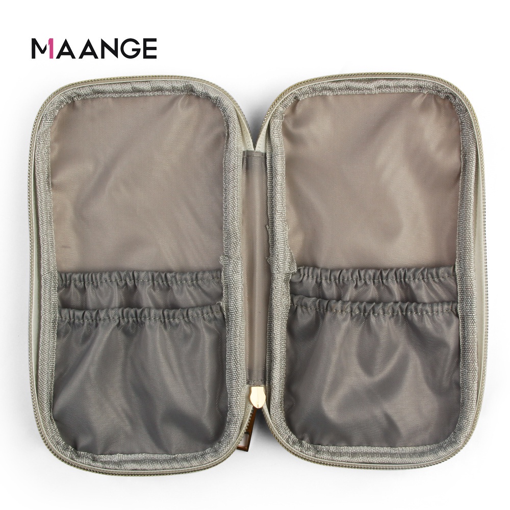 MAANGE 1Pcs Brush Bag Marble Make Up Pouch Pouch Bag Roll Kuas Makeup Kosmetik Organizer Serbaguna Multifungsi Kosmetik