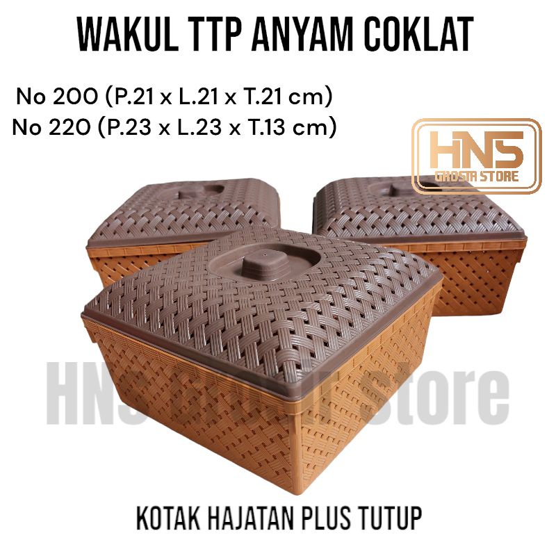 Jual Wakul Tutup Anyam Coklat Serbaguna Plastik Shopee Indonesia