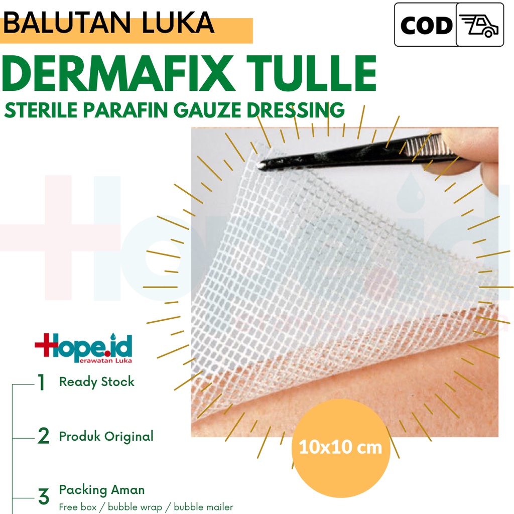 Dermafix Tulle Jaring 10 x 10 cm