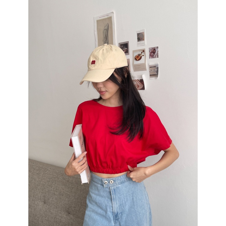 Kadaka T-0307 Oversized Crop T-shirt (Karet Pinggang)