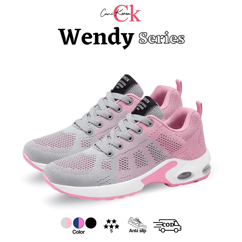 CaniKorea &quot;FREE BOX&quot; Wendy Running Shoes Korea Sepatu Sport Wanita Sepatu Cassual Wanita Sneakers Modern 9132