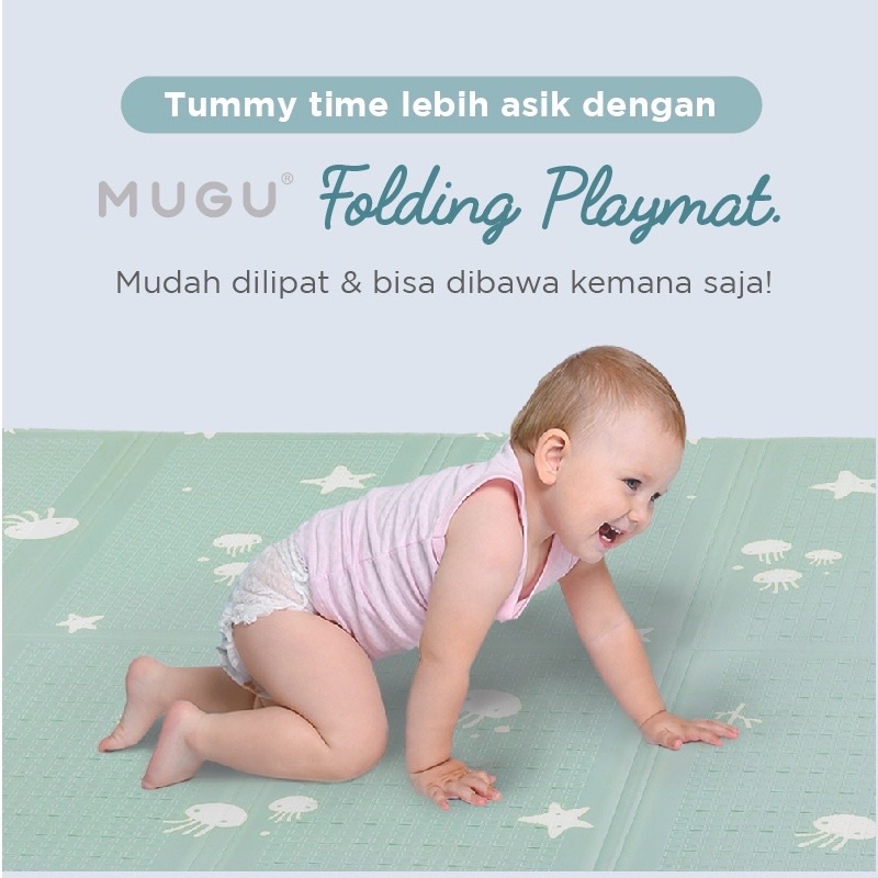 Mugu Folding Playmat Karpet Bermain Anak Karpet Lipat