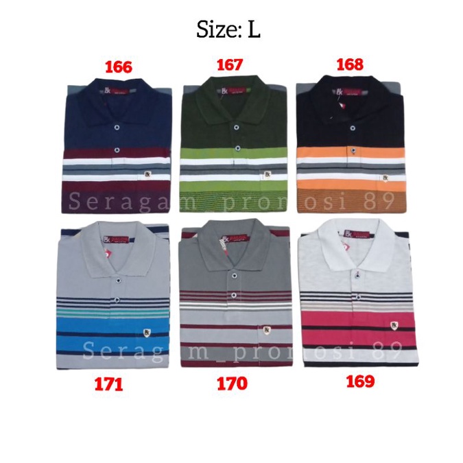 KAOS KERAH KATUN BALOK SIZE L &amp; XL / kaos wangky pria dewasa / kaos kerah katun motif salur / kaos kerah bapak bapak / kaos katun adem / kaos kerah katun santai / kaos kerah THR / polo shirt katun salur / kaos katun pria bisa cod