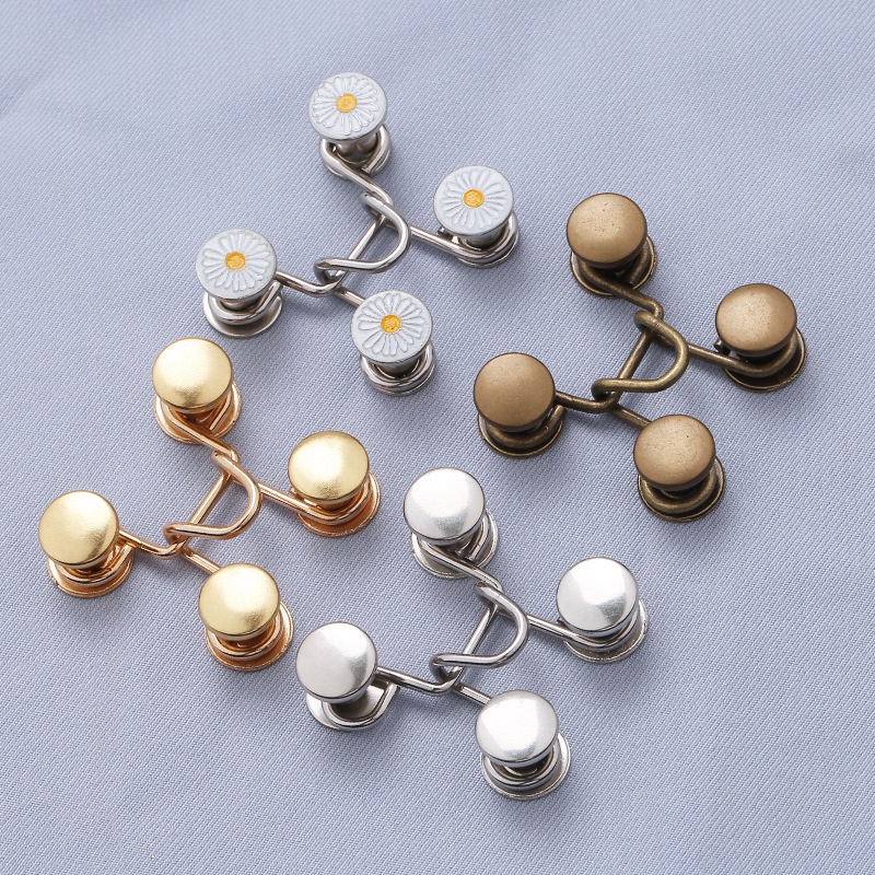 Tmall88 1 Set Isi 4 Kancing Pengecil Jeans Adjustable Unisex