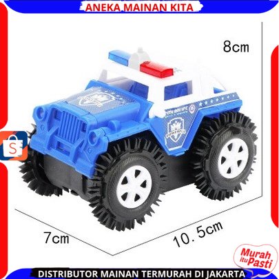 Mainan Mobil Mobilan Mainan Anak Laki Jungkir Balik Polisi Thooms Ban Karet Typing Car