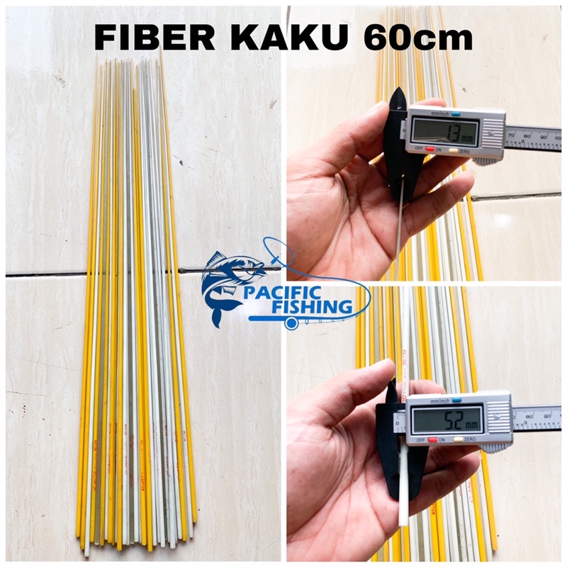 Bahan fiber polos kaku 60cm | ujungan joran polos