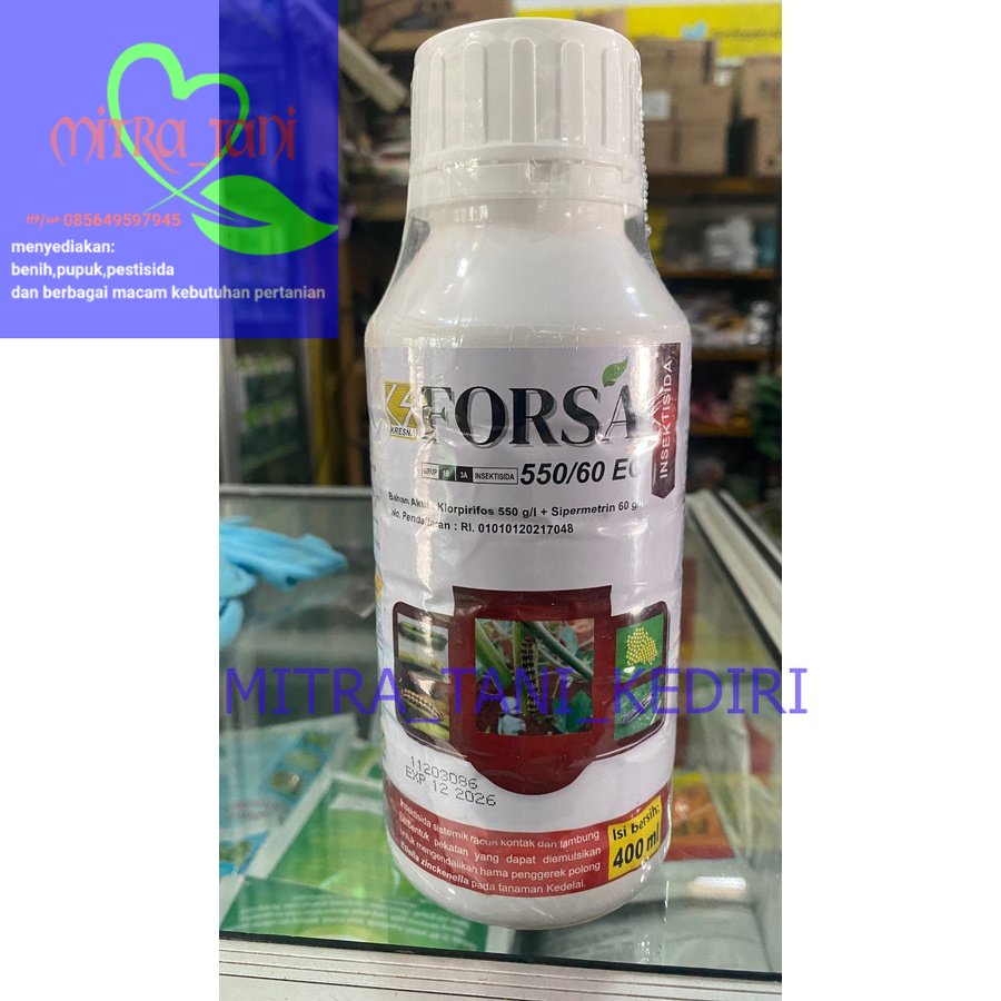 Insektisida klofiriphos + sipermethrin FORSA 550/60EC isi 400ml dari KRESNA