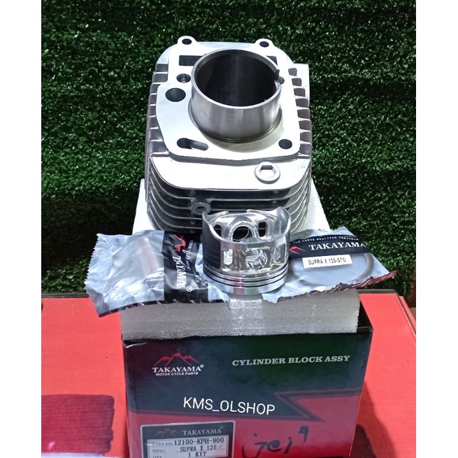 Block Seher Cylinder Block + Piston Kit Supra X 125' Lama  Karisma X Karisma D Supra X 127 07 Merek Takayama 12100-KPH-900