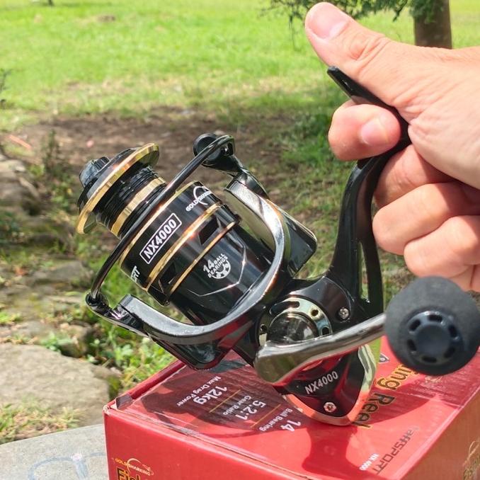 [Bayar DiTempat] Reel 4000 Gulungan Pancing Gold Sharking NX4000 TaffSport Metal Reel