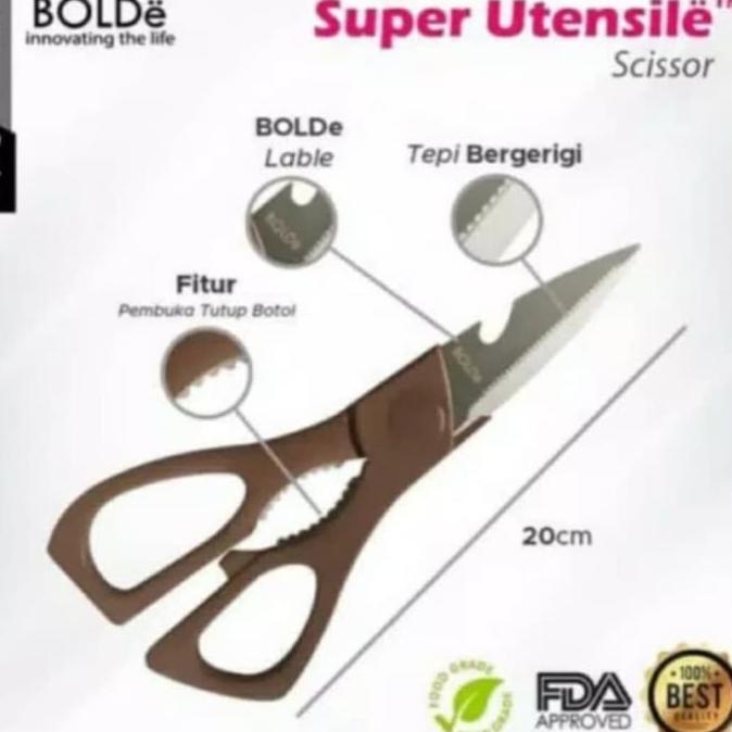 Gunting dapur BOLDE super utensile scissor /gunting serbaguna