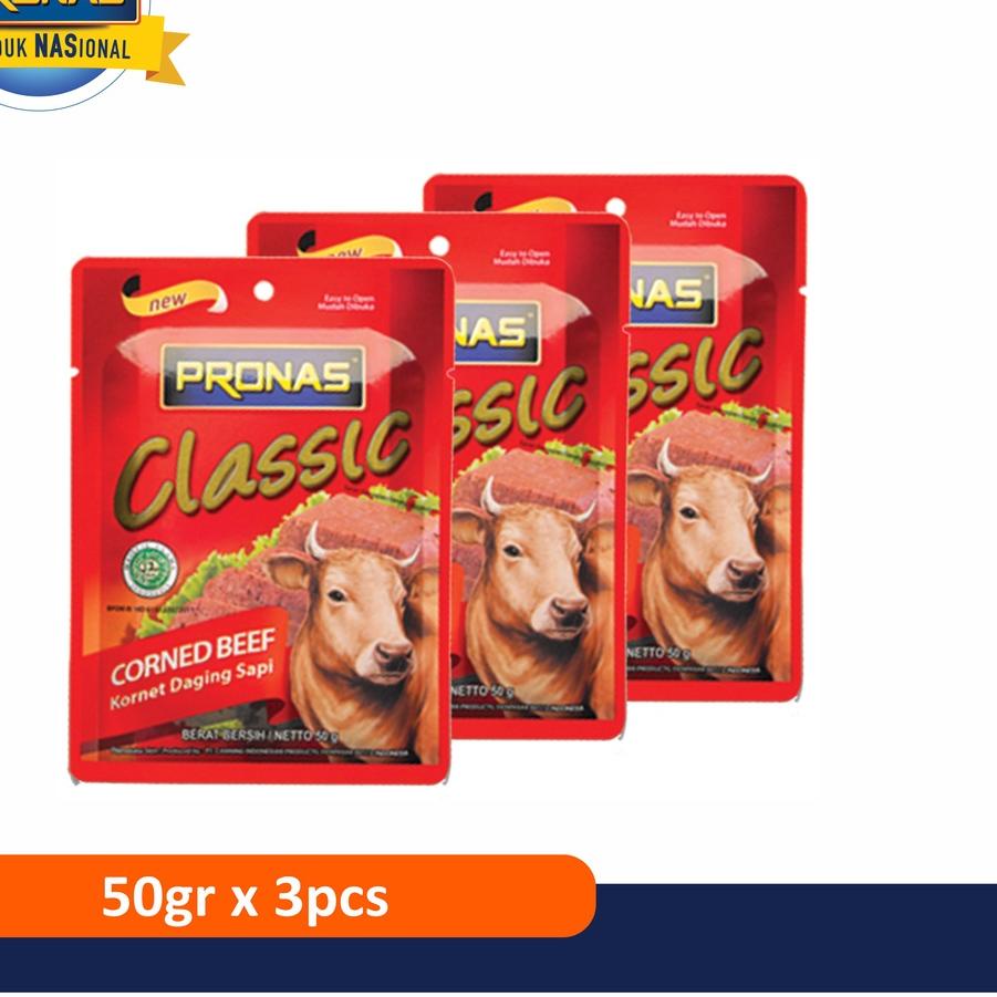 

8.8 HARGA GROSIR Pronas Kornet Sapi Sachet 50 g bundling 3 pcs