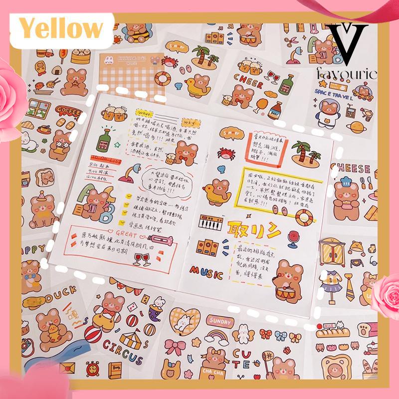 COD20PCS/Set Stiker Motif Kartun Korea Lucu Anti Air Dekorasi pola kecil Handbook Scrapbook DIY-FA