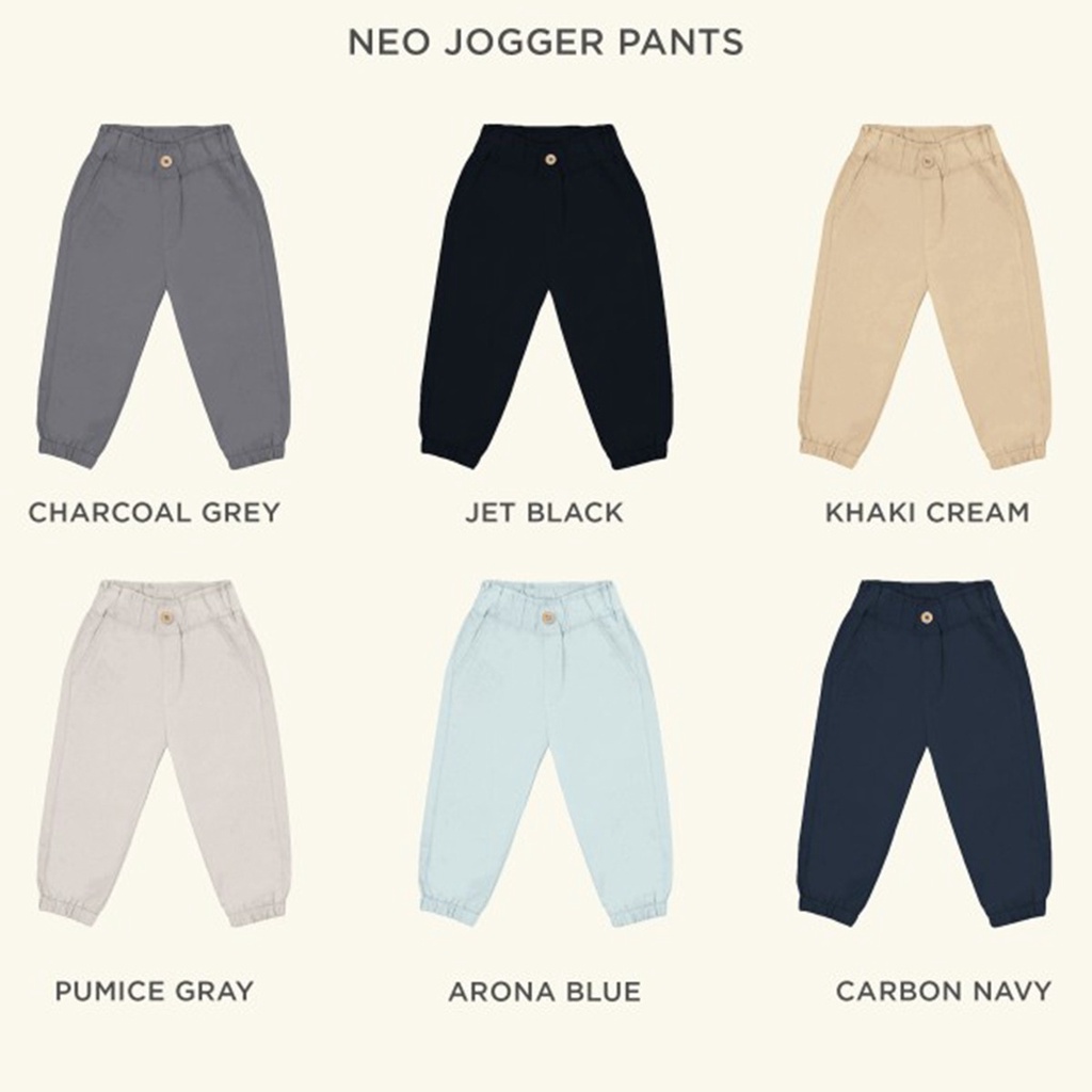Arona Blue Little Palmerhaus Neo Jogger Pants Celana Anak