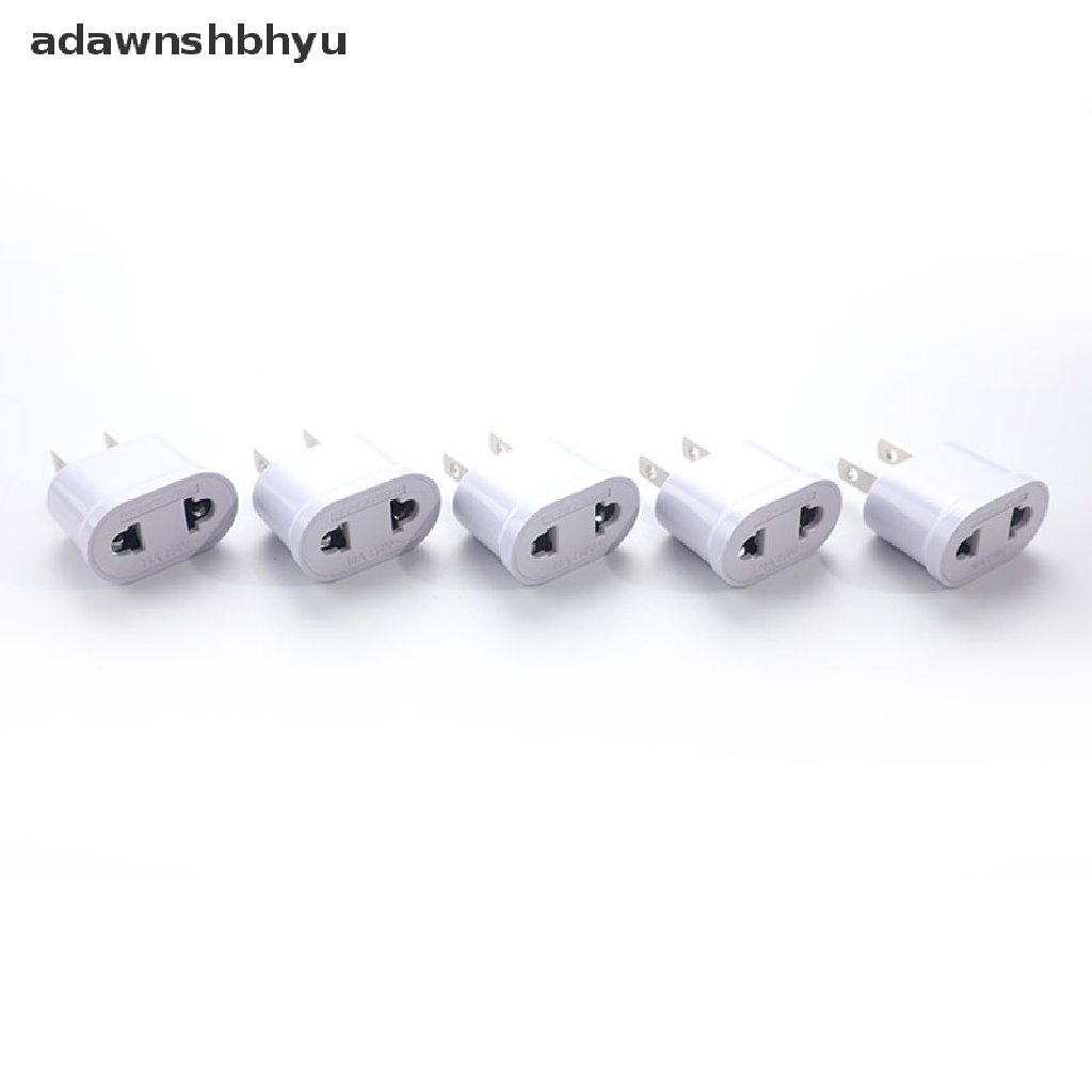 Adawnshbhyu Steker US Ke Plug EU Steker Bulat Dan Datar Colokan Konversi Ganda Serba Guna Converter Socket ID