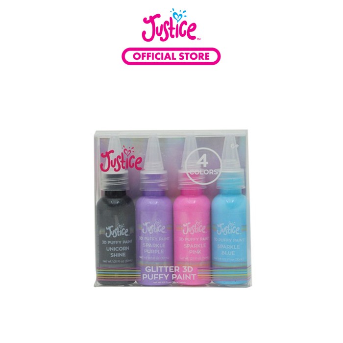 

JUSTICE FABRIC PAINT 4PK GLITTER 3D MULTI - AKSESORIES ANAK PEREMPUAN