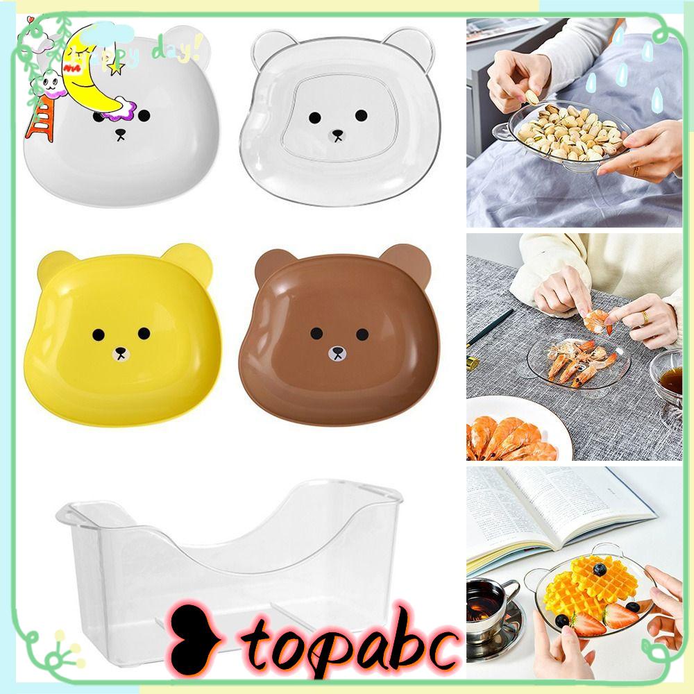 Top 5pcs Bear Snack Plate Perlengkapan Dapur Rumah Piring Makan Piring Kering Buah