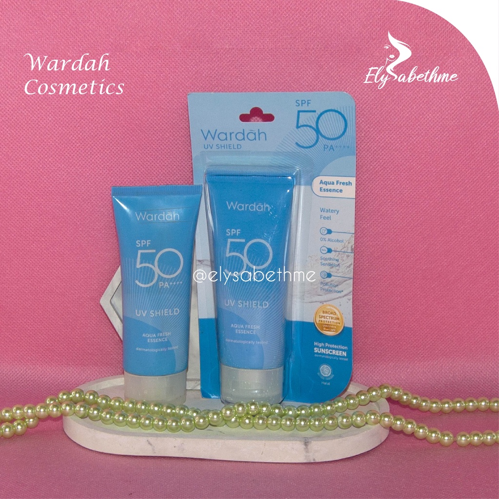 ✿ELYSABETHME✿ 🅆 🄰 🅁 🄳 🄰 🄷 Wardah Sunscreen SPF 50 Aqua Fresh (biru)  sun sunblock anti UVA UVB