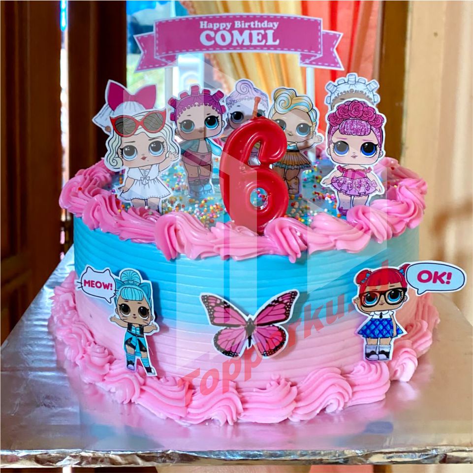 Hiasan Kue Ulang Tahun Tema LOL Murah/Topper Cake LOL || 01