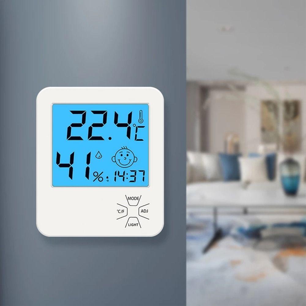 Top Digital Thermo-Hygrometer Thermo-Hygrometer Stasiun Cuaca Profesional Sensor Suhu Dalam Ruangan