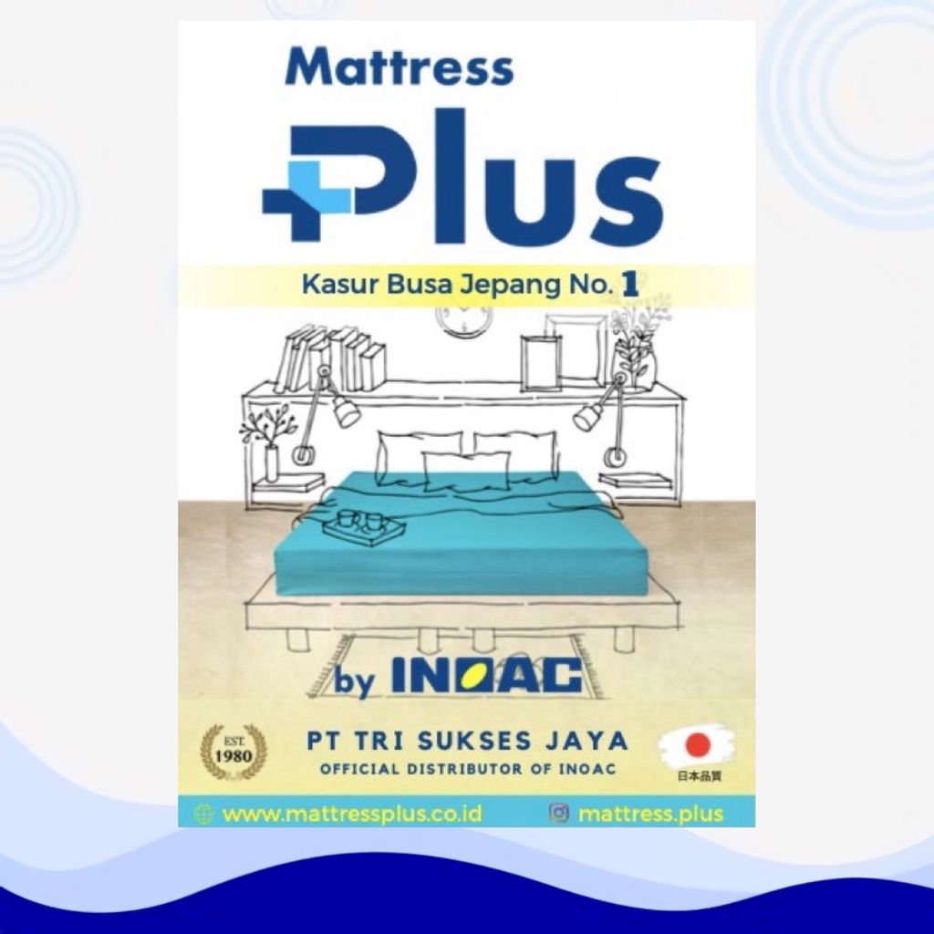 [200x180x15] Kasur Busa INOAC Mattress Plus Ukuran NO. 1 Tebal 15 cm Garansi 20 Tahun Tahan Lama - Raja Inoac