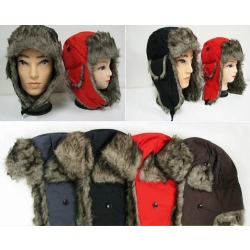 topi rusia ushanka topi dingin