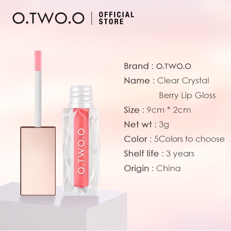 O.TWO.O Clear Crystal Berry Lip Gloss