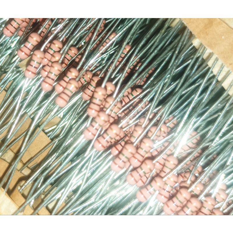 10 pcs RESISTOR. 1 .M . 1/2 Wat . body 1/4, .ORI JAPAN