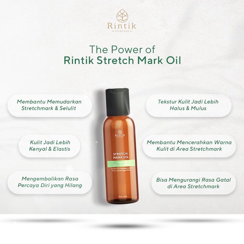 [READY STOCK] Stretch Mark Selulit Oil By Rintik Skincare Penghilang/Pemudar Stretch Mark