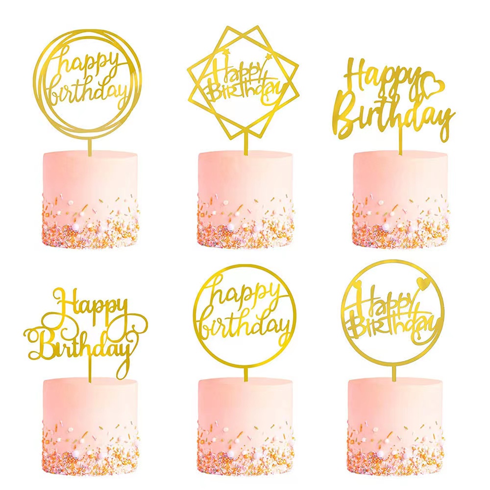 10PCS Cake topper / topper kue akrilik dekorasi ulang tahun dekorasi ulang tahun