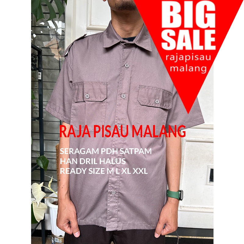 ORIGINAL ATASAN BAJU PDH COKLAT POLISI JATAH POLRI | BAJU PDH SATPAM TERBARU - 17 KODE 503