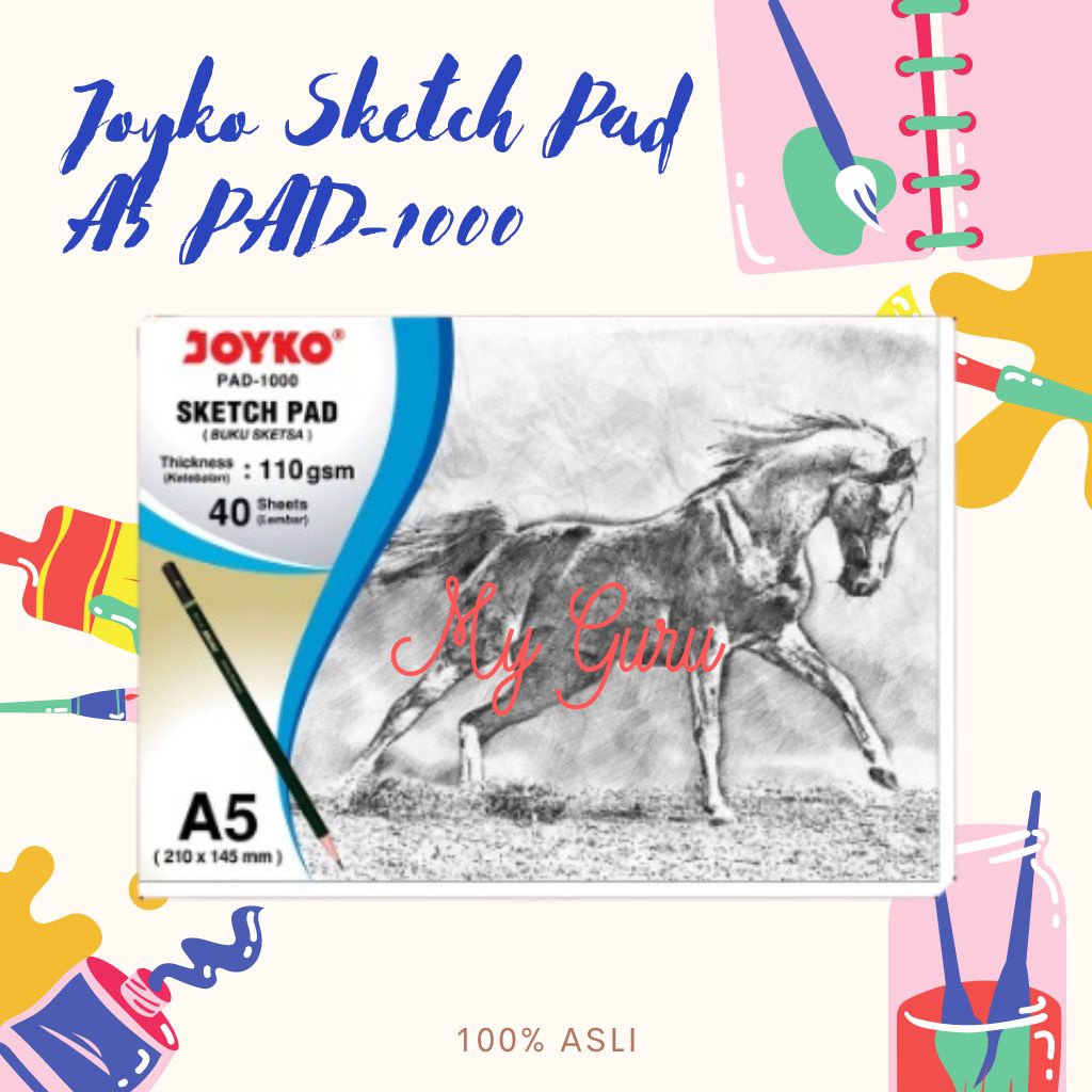 

[PCS] JOYKO SKETCH PAD BUKU SKETSA A5 PAD-1000 110 GSM 40 SHEETS