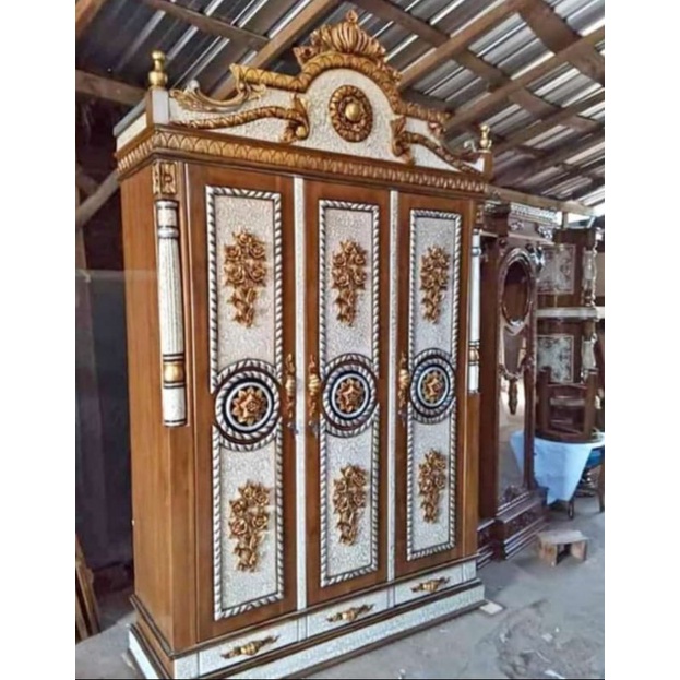 lemari baju kayu jati asli jepara