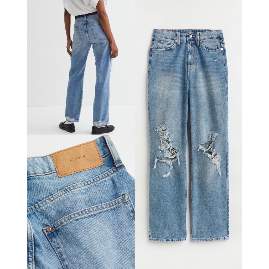 H&amp;M Mom Jeans Ripped